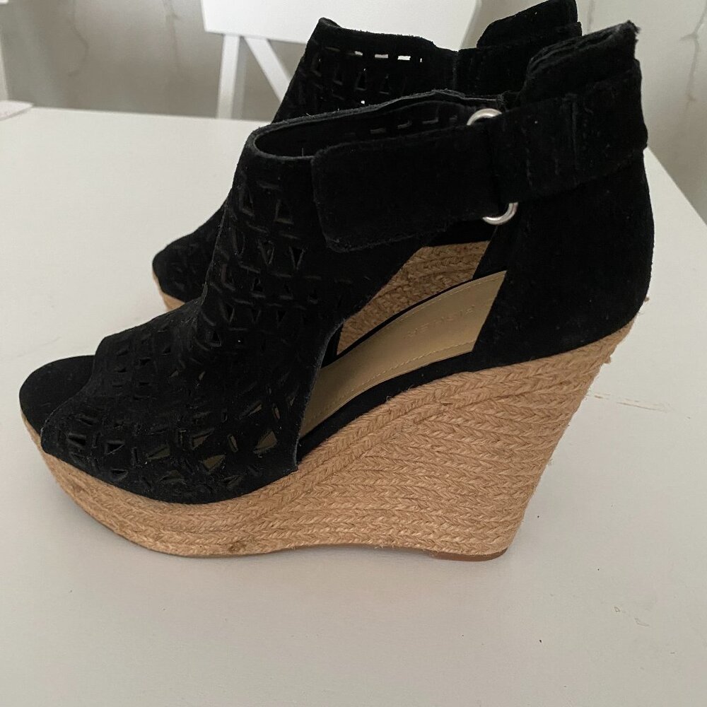 Marc Fisher Black Suede Wedge Heels